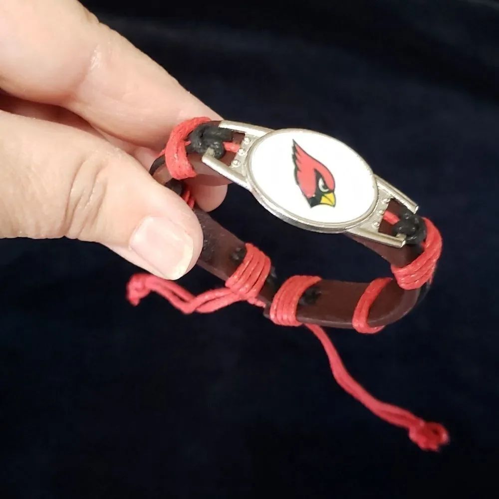 NWT Arizona Cardinals Faux Leather Bracelet